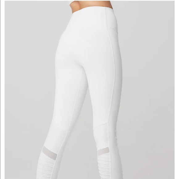 ALO High-Waist Moto Legging WHITE SIZE XS NEW. 0658 - Picture 3 of 7